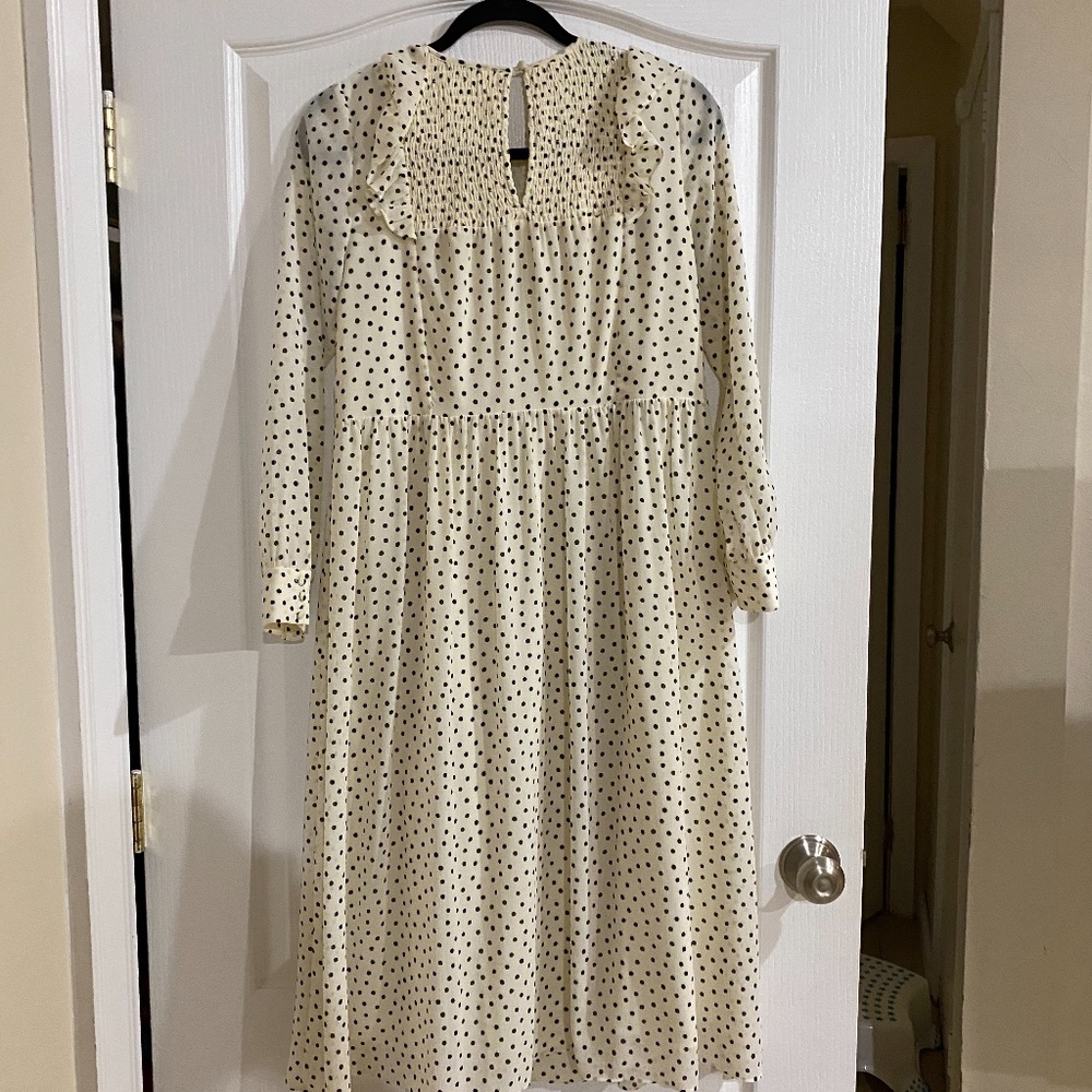Madewell Polka Dot Midi Dress View 4